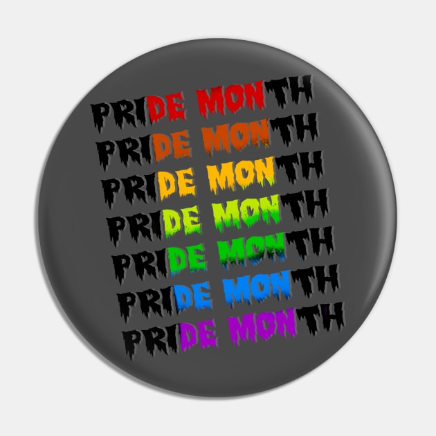 Pride Month Demon Pin by the Creepy Crawly Company