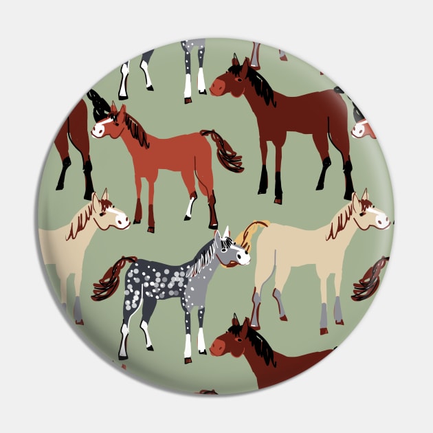 Horse pattern in light green Pin by belettelepink