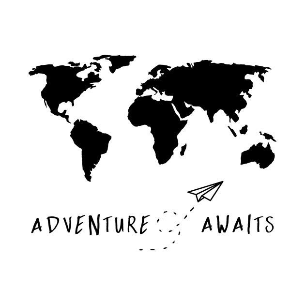 Adventure Awaits Minimal World Map by Cascadia by Nature Magick