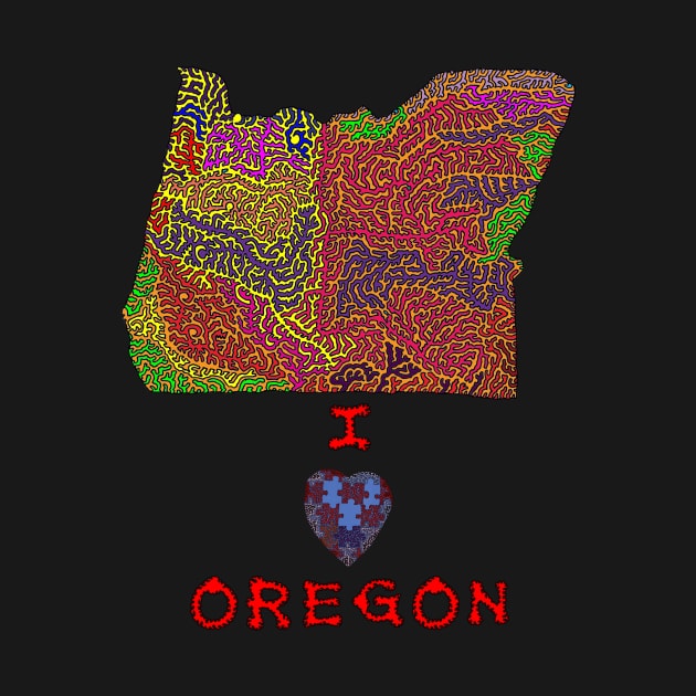 I Love Oregon by NightserFineArts