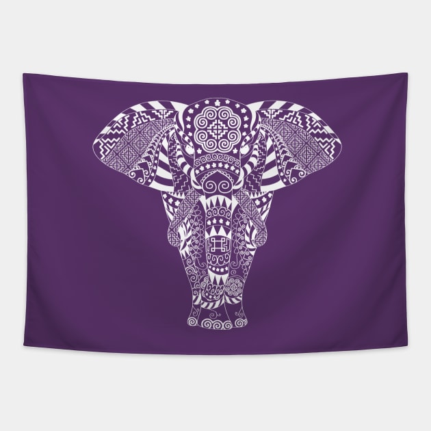 Hmoob Tribal Elephant (Dark Colored Tee) Tapestry by VANH