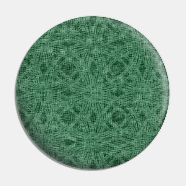 Moss Green Linen Textured Circles Pin by micklyn