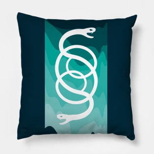 Two-headed snake flag Pillow