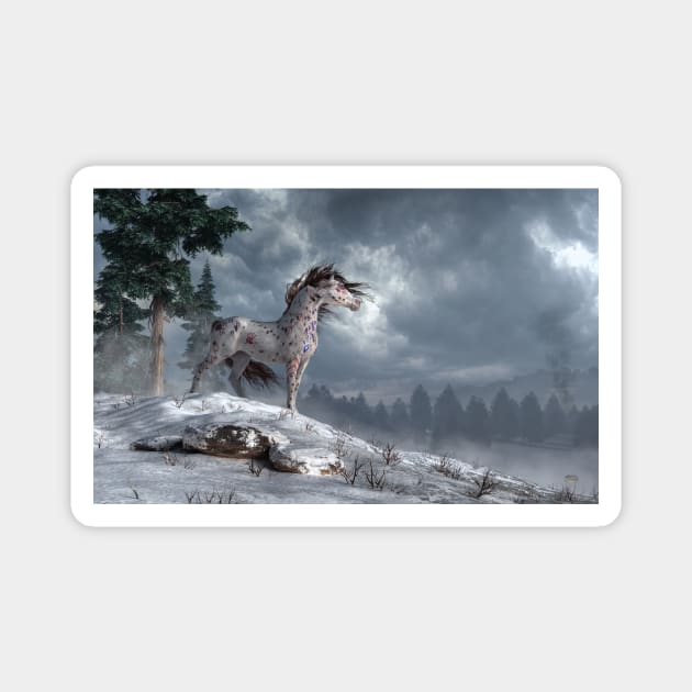 Winter War Horse Magnet by DanielEskridge