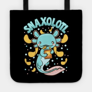 Cute & Funny Snaxolotl Adorable Snacking Axolotl Tote