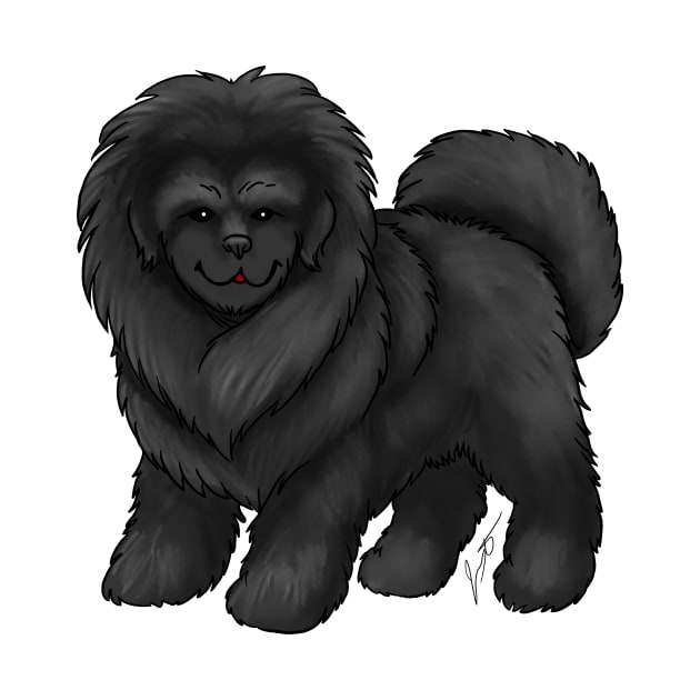 Dog - Tibetan Mastiff - Black by Jen's Dogs Custom Gifts and Designs