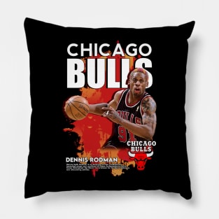 Dennis Rodman Graphic Tee Pillow