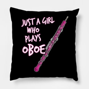 Just A Girl Who Plays Oboe Female Oboist Pillow