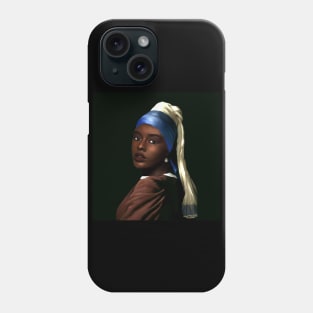 Black Girl With A Pearl Earring Phone Case