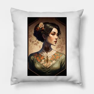 Elegant Hong Kong Lady Pillow