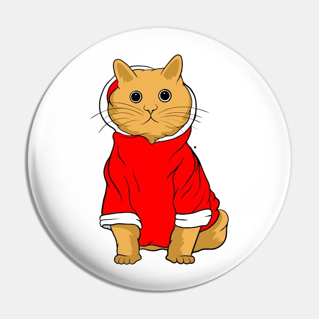 Hoodie Cat Pin by Dojaja