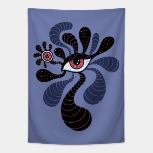 Psychedelic Hypnotic Art Creepy Double Pink Eye Tapestry