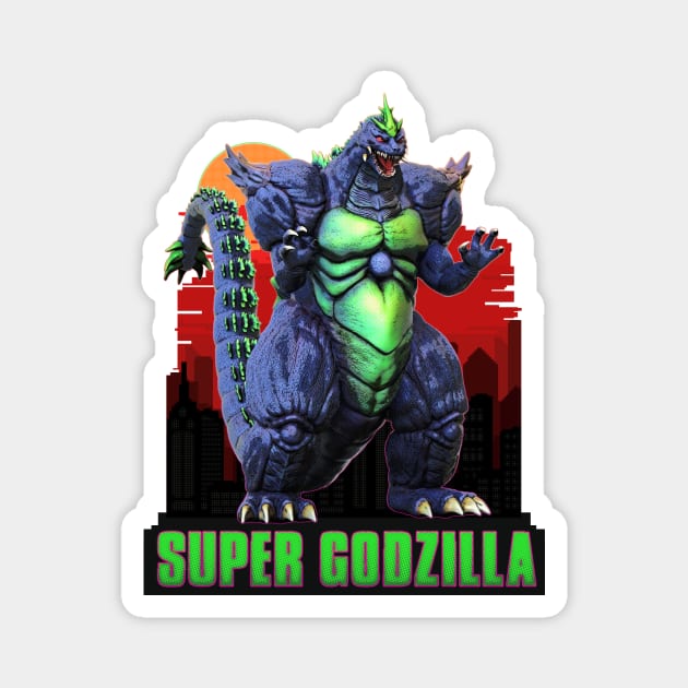 Retro Super Godzilla Magnet by Digiwip