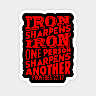 Proverbs 27:17 Iron Sharpens Iron Magnet