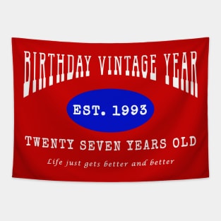 Birthday Vintage Year - Twenty Seven Years Old Tapestry