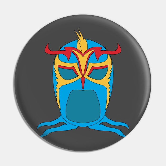 Ultimo Dragon Mask Small Pin by Slightly Sketchy