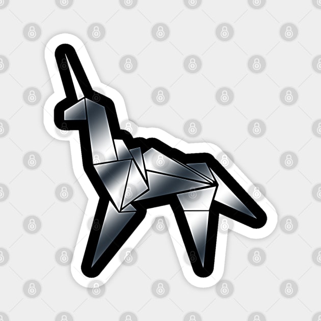 Blade Runner: Metal Origami Unicorn (Blade Runner) Tee Magnet by Evarcha