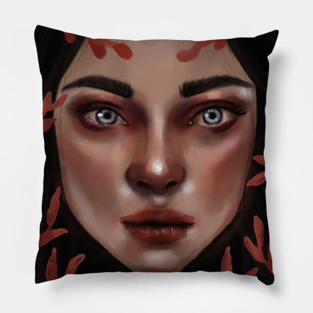 Rusałka slavic mythology demon Pillow by ISFdraw