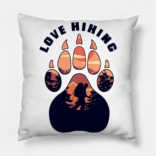 Pawprint Sunset Trails Pillow