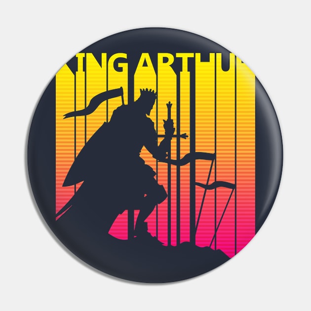 Vintage Retro King Arthur Pin by GWENT