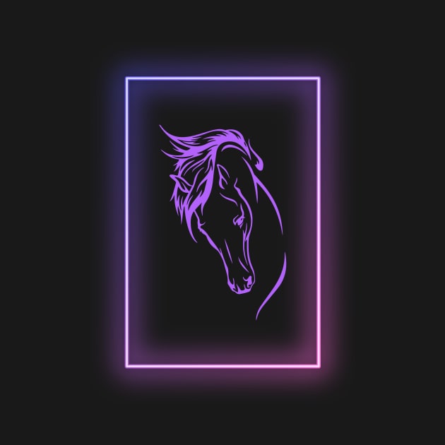 Neon Horse Purple by NICHE&NICHE