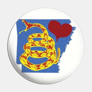 Love Arkansas Gadsen Snake Pin