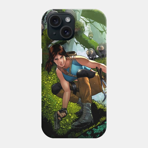 Lara Croft Phone Case by Mario Torrisi Art 