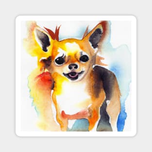 Chihuahua Watercolor Painting - Dog Lover Gifts Magnet