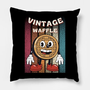 The Vintage Waffle Funny Pillow
