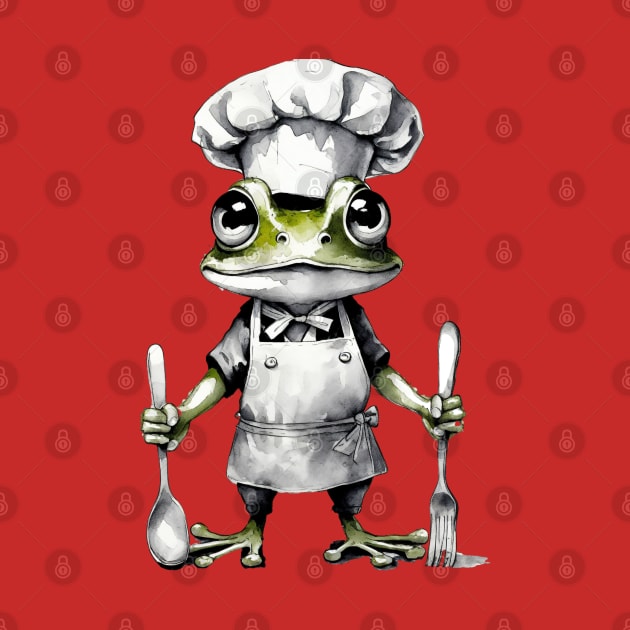 chef frog cool by Profound Prints