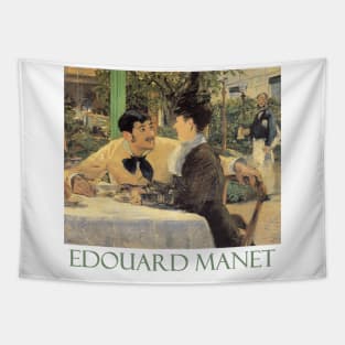 Au Pere Lathuille (1879) by Edouard Manet Tapestry