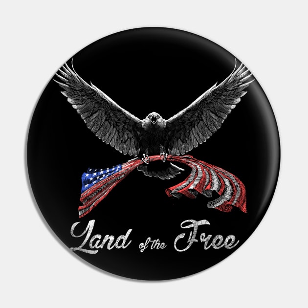 Land of the Free Pin by WOVENPIXLS