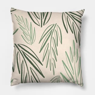 green leaves pattern Pillow