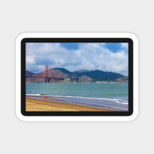 Golden Gate Cloudy Day Pelicans Magnet