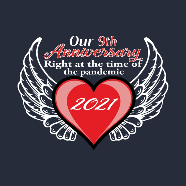 9th Anniversary pandemic 2021 winged heart by Mrtstore