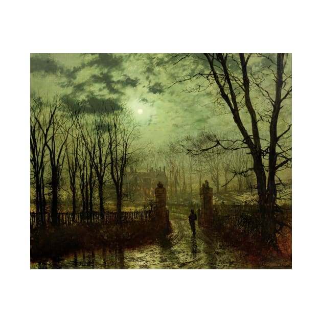 At The Park Gate by John Atkinson Grimshaw by Classic Art Stall