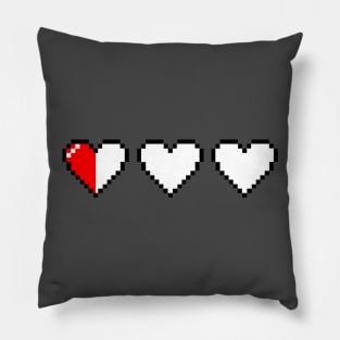 Last Half of 3 Pixel Hearts Pillow