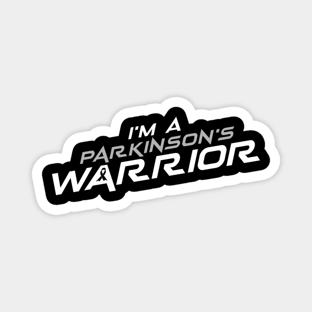 Parkinson’s Disease Warrior - Awareness Support Survivor Ribbon Magnet by oskibunde