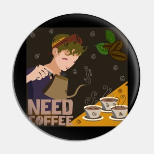 Coffee Lover Time Pin