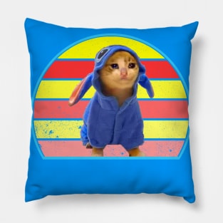 THE FUNNY  CAT MEMES INSIDE  STITCH Pillow