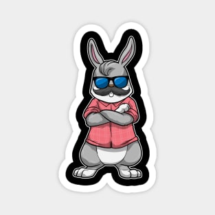 Rabbit with Mustache & Sunglasses Magnet