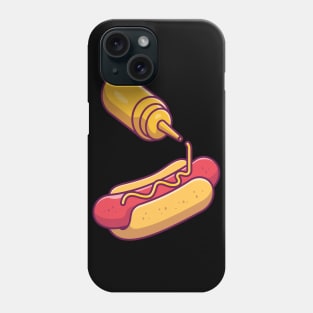 Hotdog with mustard Phone Case