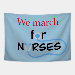 we march for nurses (black) Tapestry