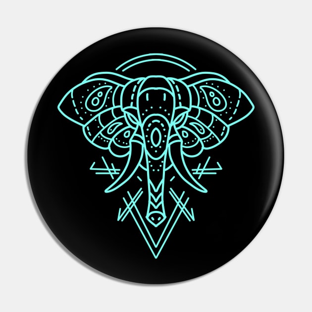 neon elephant Pin by donipacoceng