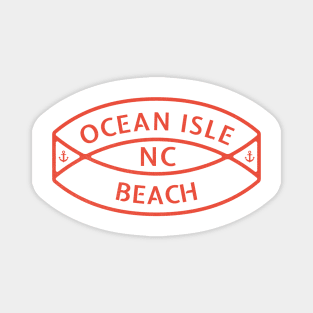 Ocean Isle Beach, NC Summertime Vacationing Anchor Ring Magnet