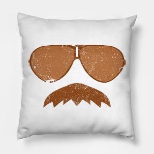 Da Bears - Ditka Mustache with Aviators Pillow