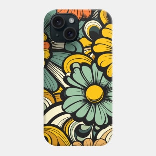 Colorful Retro Flowers Pattern Phone Case