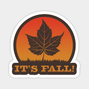 Thanksgiving It's Fall Maple Leaf Sunset Magnet