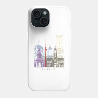 Berlin V2 skyline poster Phone Case