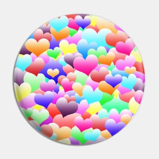 Bubble Hearts Dark Pin